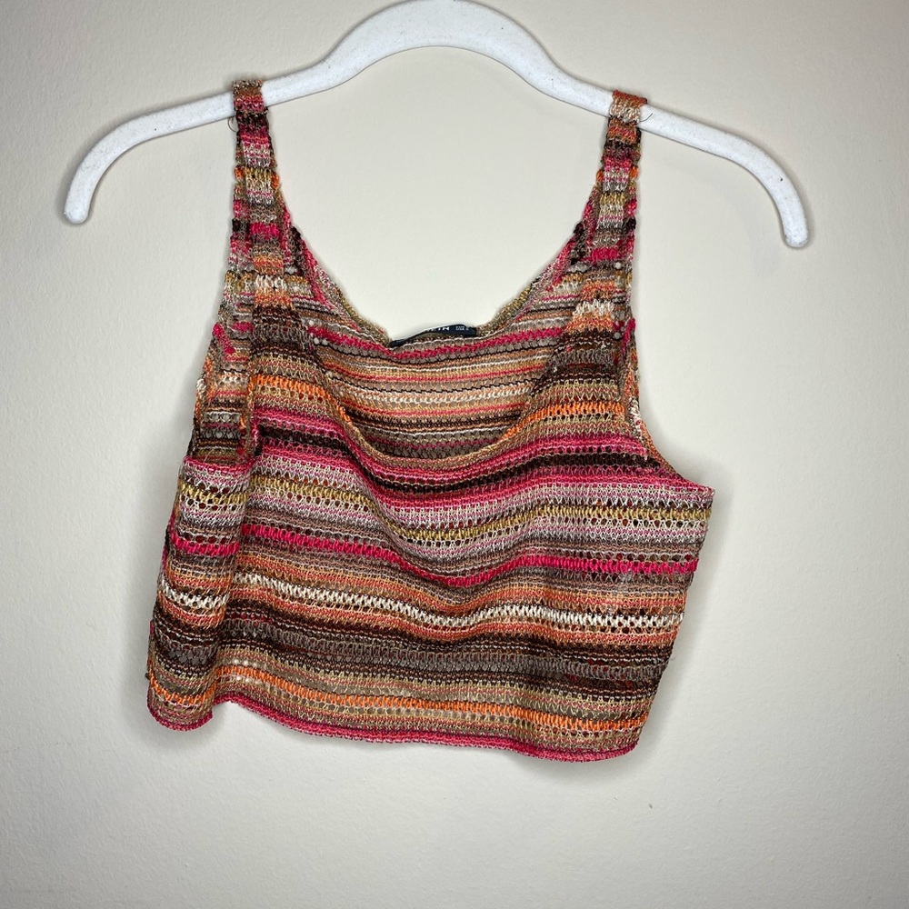 womens striped cropped tank!